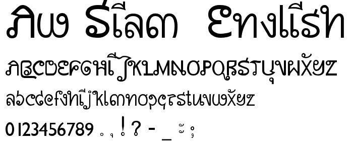AW_Siam  English not Thai font